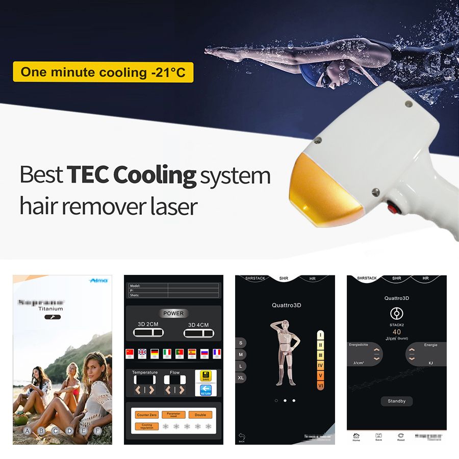 Diode Laser machines Beauty Spa Salon Bikini Lasers Hair Removal Painfree Treatment lazer