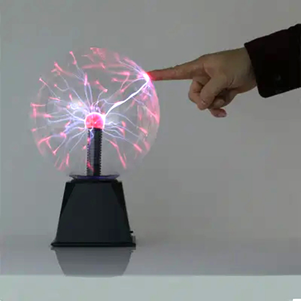 5-Inch Plasma Electric Nebula Ball with Metallic Vinyl Film - Glass Lightning Globe for Home Decor & Vehicle Solar Film Test MO-628JDQ