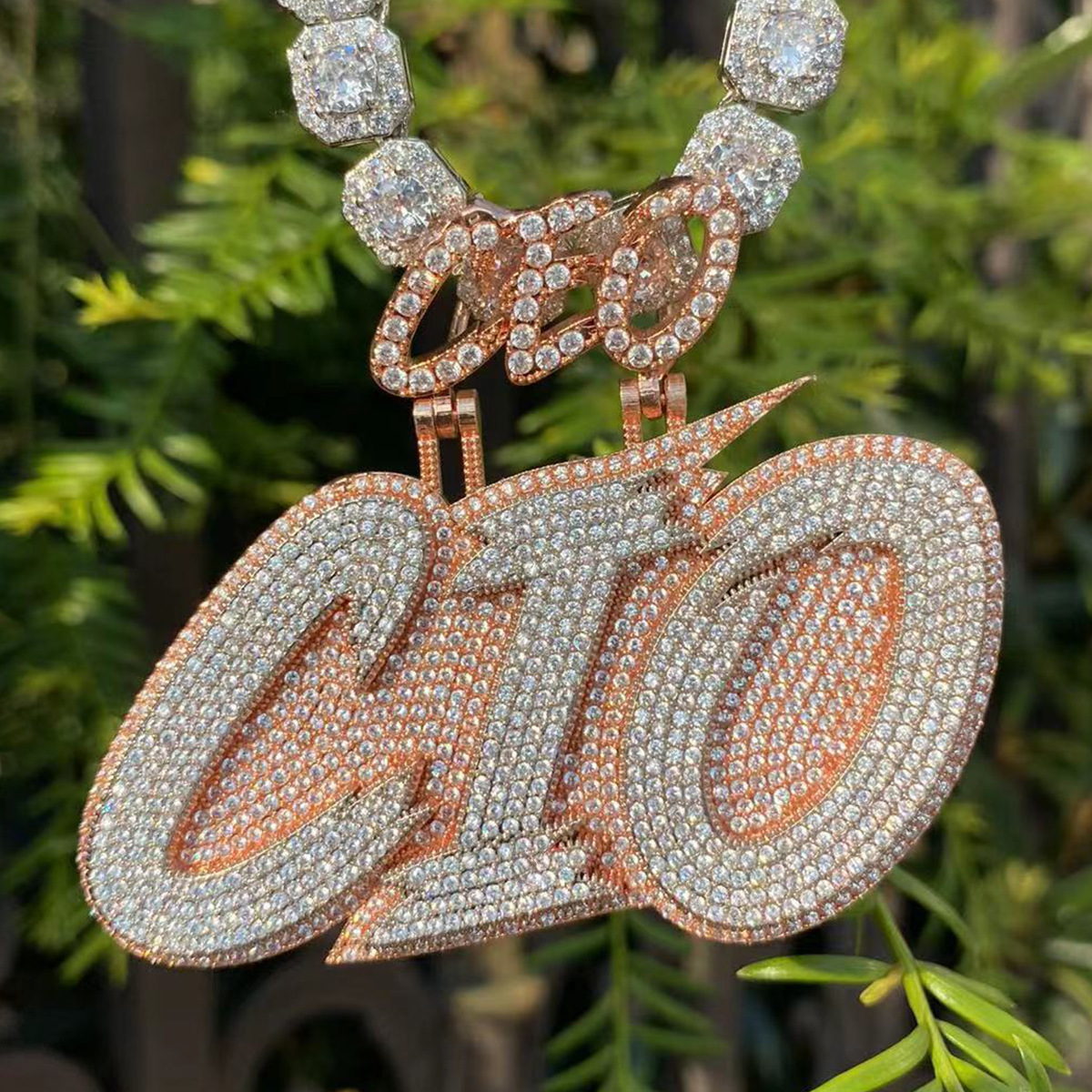 Men Women Fashion Custom Name Pendants Bling Full Iced Out CZ Letters Pendant With Free 3mm 24inch Rope Chain Cubic Zirconia Men Hip Hop Jewelry