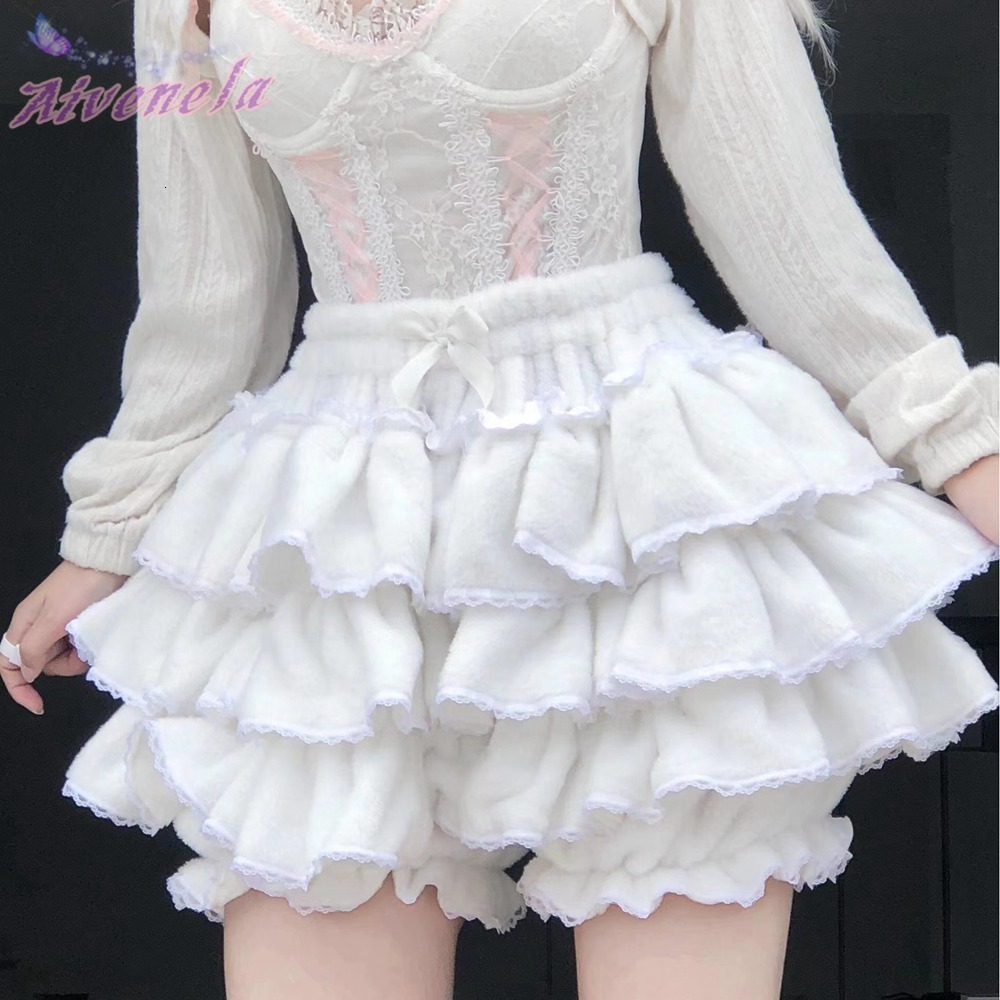 Women's Shorts Harajuku Loli Sweet Girls Lolita Pants Soft Girl Knickerbockers Cake Skirtpants AFC1831 230222