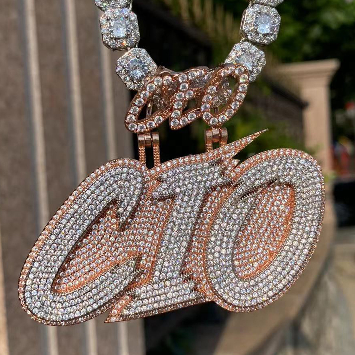 Men Women Fashion Custom Name Pendants Bling Full Iced Out CZ Letters Pendant With Free 3mm 24inch Rope Chain Cubic Zirconia Men Hip Hop Jewelry