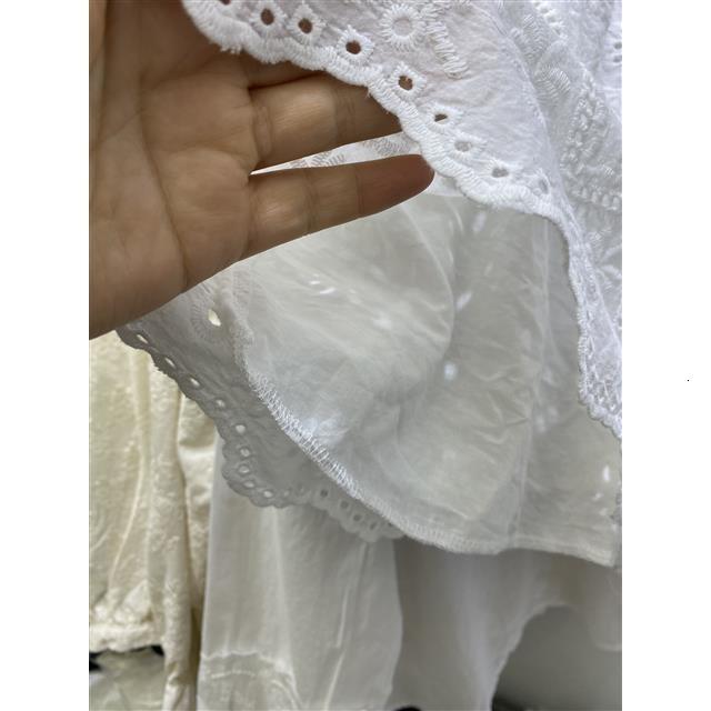 Women's Shorts Cotton Hollow Out Embroidery Outer Pants Japan Korea Loose Large Elastic Waist Casual Women 230222