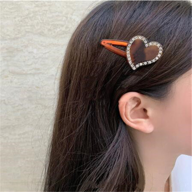 Girl Metal Hair Clip Women Love Diamond Setting Letter Barrettes Bangs Clip Fashion Hair Accessories