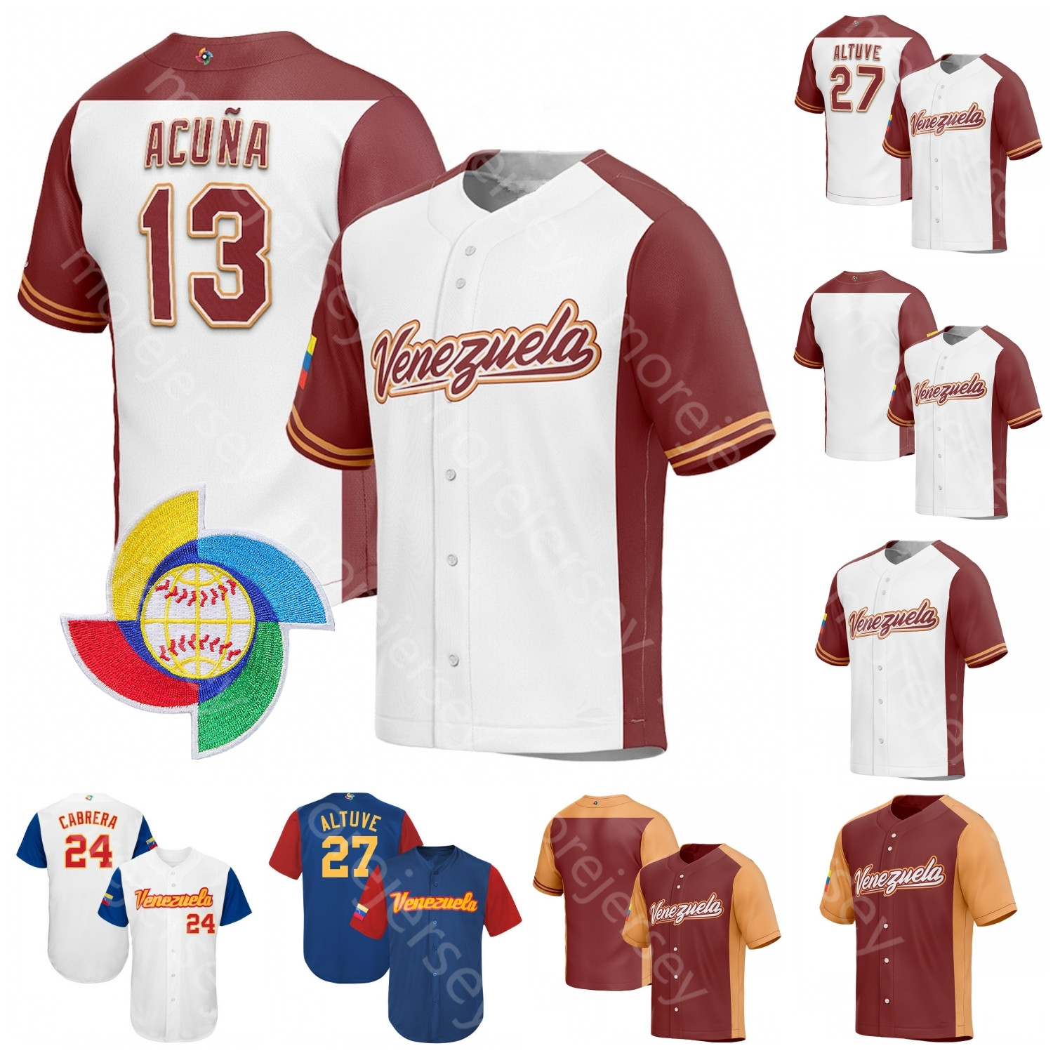 2023 Team Venezuela Baseball Jersey World Classic Jose Altuve Miguel Cabrera Ronald Acuna Jr. Ranger Suarez Arraez Rojas Escobar Gimenez Rengifo Suarez Torres, 2017 white
2023 Team Venezuela Baseball Jersey World Classic Jose Altuve Miguel Cabrera Ronald Acuna Jr. Ranger Suarez Arraez Rojas Escobar Gimenez Rengifo Suarez Torres, 2017 white