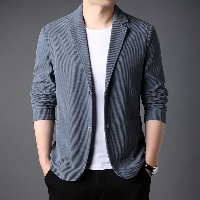 Men's Suits Blazers Black Blazer Casual Korean Jackets Spring and Autumn Slim Fit Hidden Breasted Business Formal Suit Jacket 230222