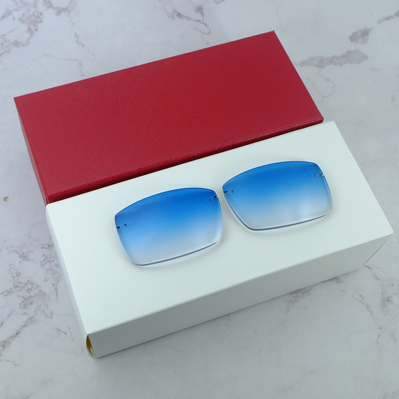 Square Lenses For Carter 012 Wood Buffalo Horn Glasses Lens Fashion Sport eyewear Only Sunglasses Lens Color Lens