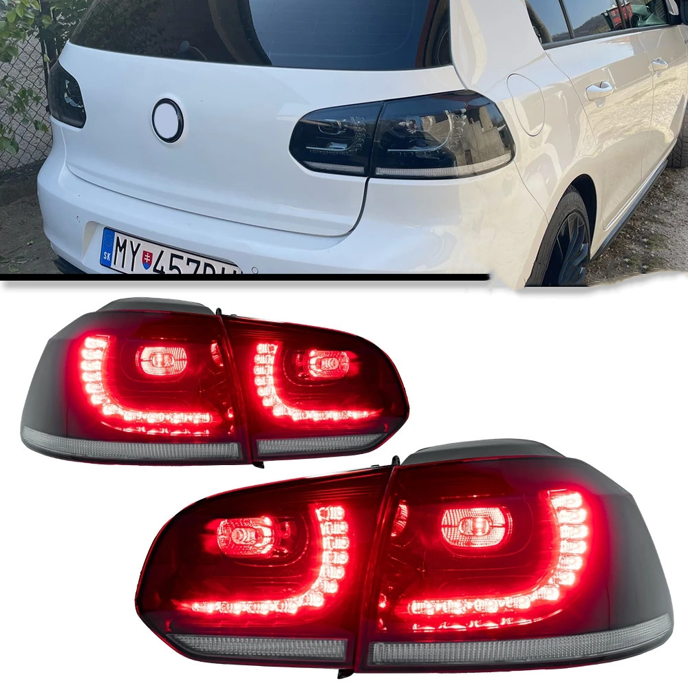 Cars Tail Lights For VW Golf 6 Golf6 MK6 R20 2009-2012 Taillights LED DRL Running Lights Fog Lights Dynamic Signal Light