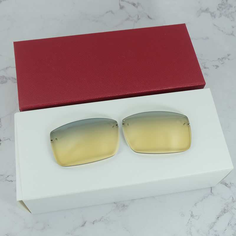 Square Lenses For Carter 012 Wood Buffalo Horn Glasses Lens Fashion Sport eyewear Only Sunglasses Lens Color Lens
