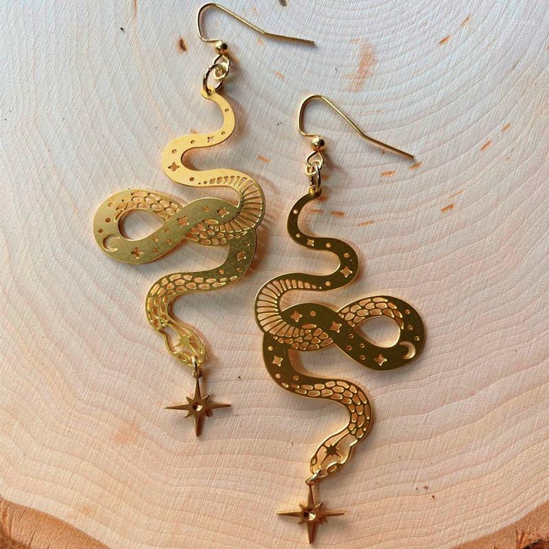Dangle Earrings Gold Snake Fashion Creative Jewelry Gift For Her Plated Stars Brass Charms Boho
Dangle Earrings Gold Snake Fashion Creative Jewelry Gift For Her Plated Stars Brass Charms Boho