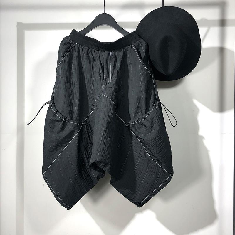 Men's Shorts Owen Seak Men Casual Harem Sweatpants Summer Hip Hop High Street Women Loose Black Size XLMen's