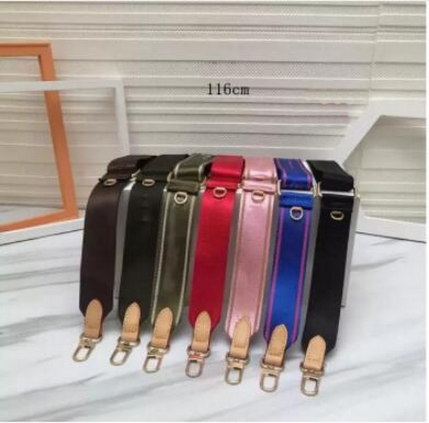 Tpo Quality 3 Piece Set Bags Sale 7 Colors Pink Black Green Blue Coffee Red Shoulder Straps for Women Crossbody Bag Fabric Bag Parts Strap