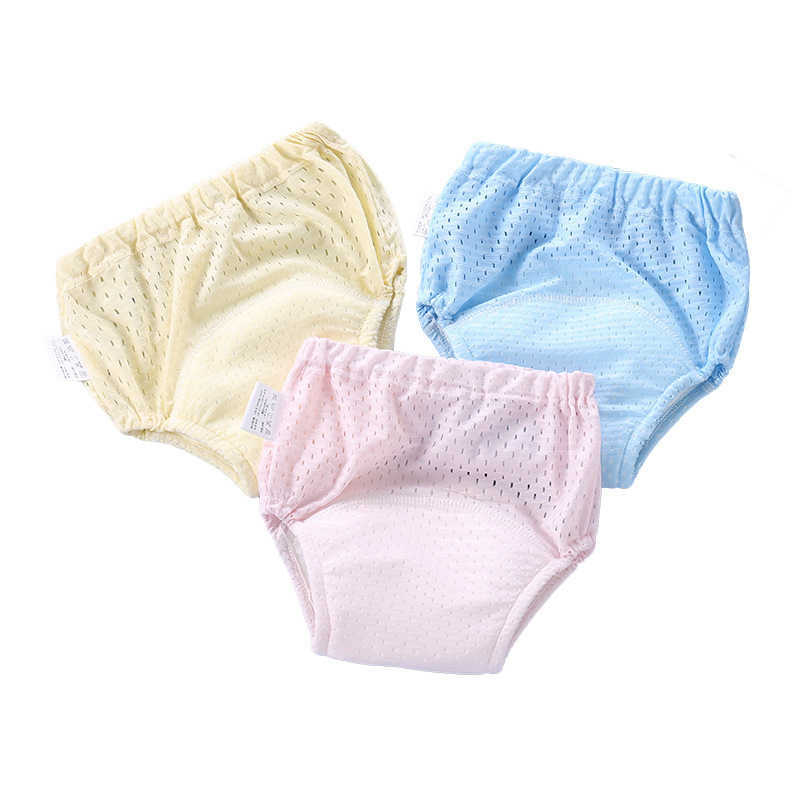 Newborn Training Pants Baby Shorts Solid Color Washable Underwear Boy Girl Cloth Diapers With Inserts Reusable Infant Panties