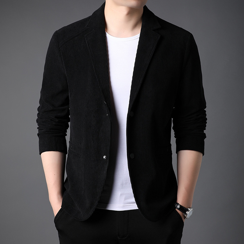 Men's Suits Blazers Black Blazer Casual Korean Jackets Spring and Autumn Slim Fit Hidden Breasted Business Formal Suit Jacket 230222