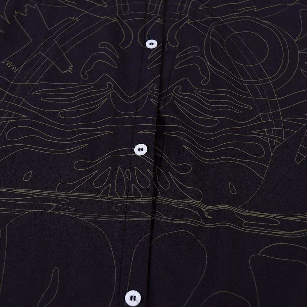 Men's Casual Shirts Cocktail Pattern 6 Digital Printing Loose Large Button Short Sleeve Top 230221