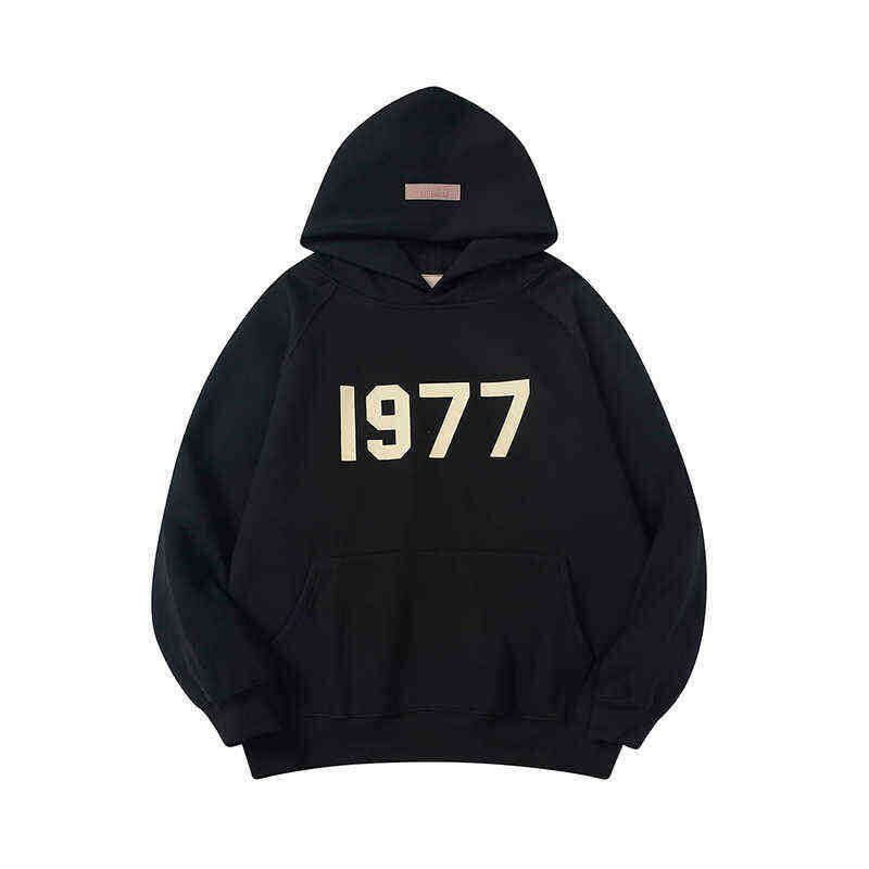 2023 High Street Couple Men's Hoodies Sweatshirts Designers Hoodie Essentials Hooded for Mens Fog God of Fear Multi Thread Flocking 1977