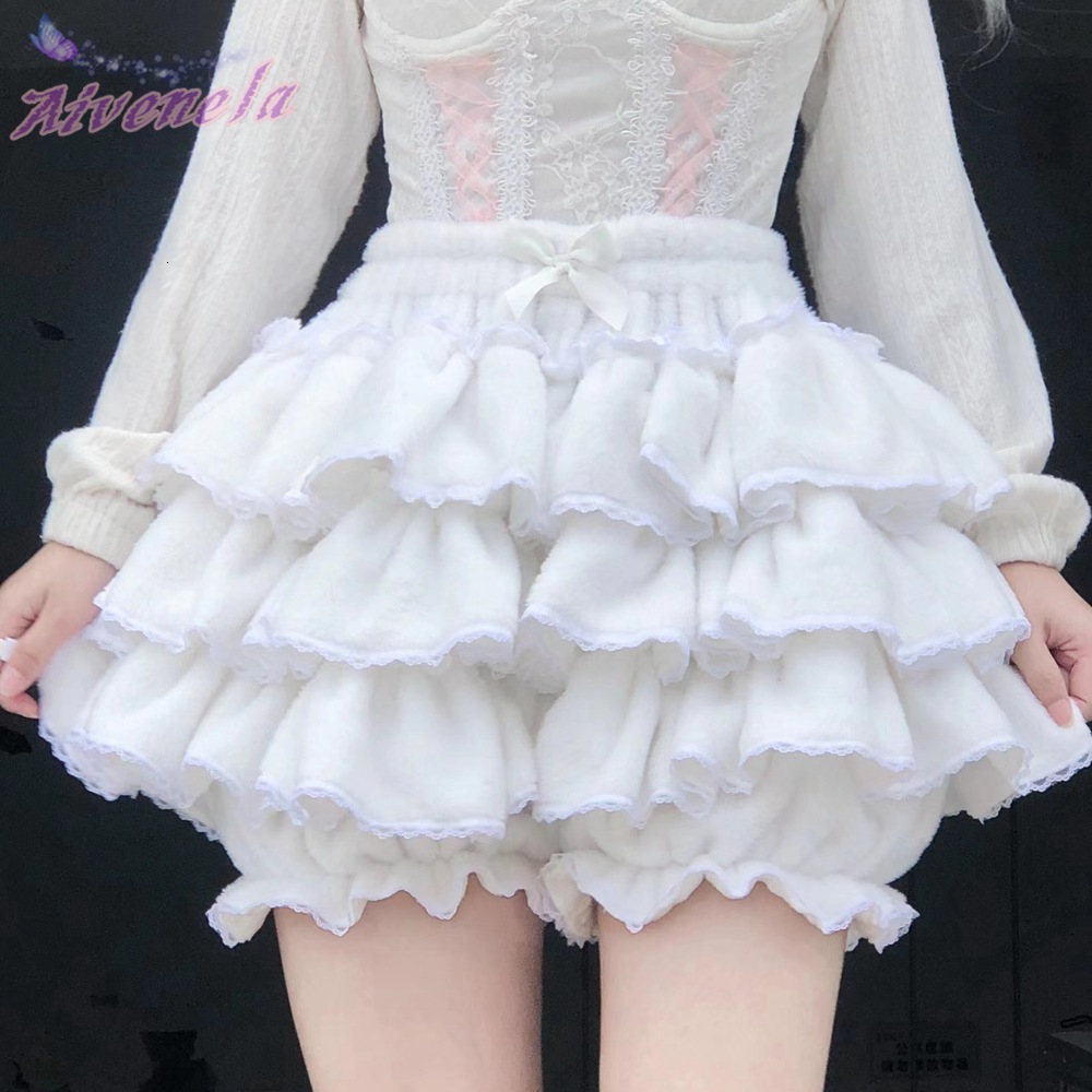 Women's Shorts Harajuku Loli Sweet Girls Lolita Pants Soft Girl Knickerbockers Cake Skirtpants AFC1831 230222
