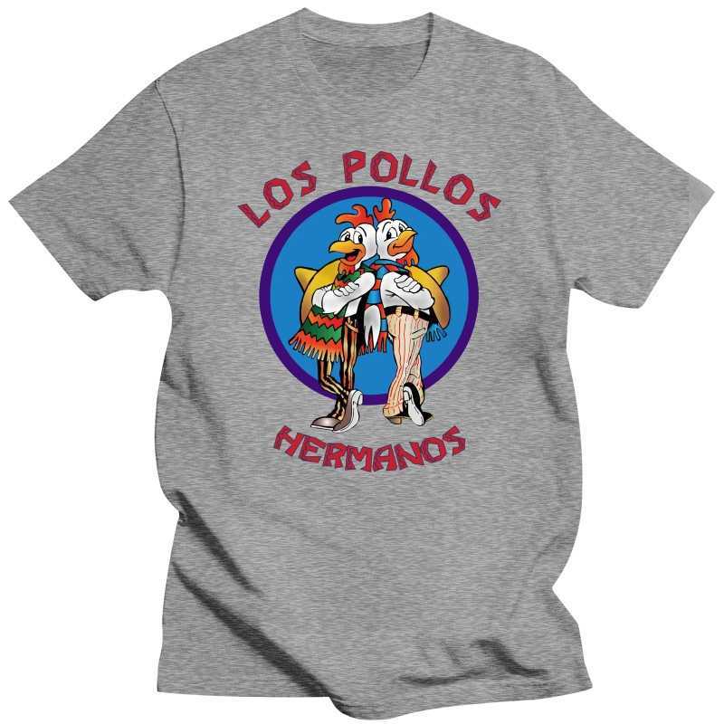 Men's T-Shirts Men's high quality t-shirt100%cotton Breaking Bad LOS POLLOS Chicken Brothers printed casual funny tshirt male tee shirts L23