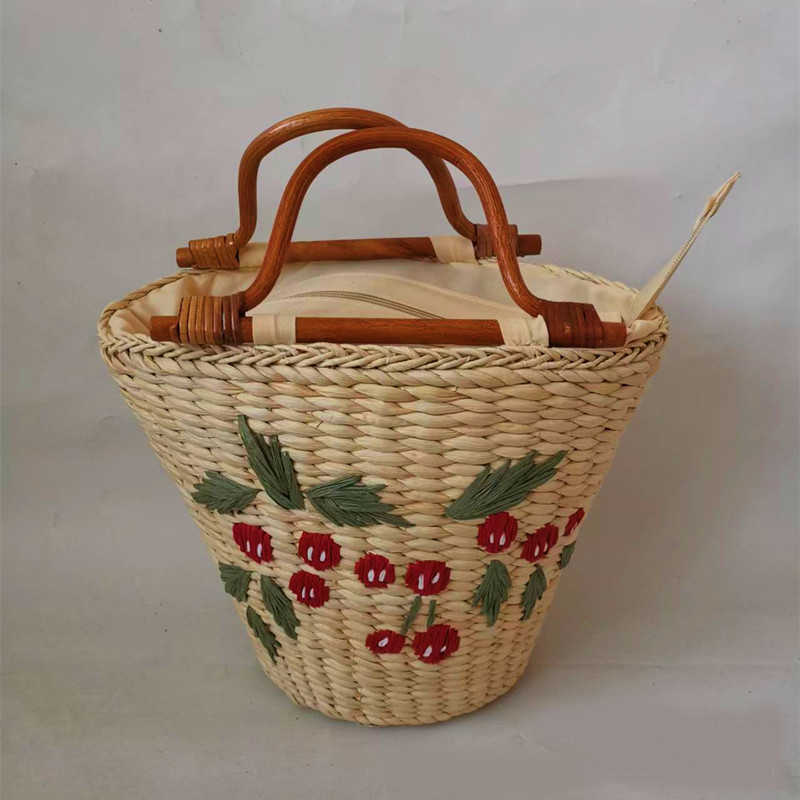 Totes Corn skin woven bag embroidered lychee rattan handle handbag retro style spot beach casual women's bag 0222V23, Beige
Totes Corn skin woven bag embroidered lychee rattan handle handbag retro style spot beach casual women's bag 0222V23, Beige
