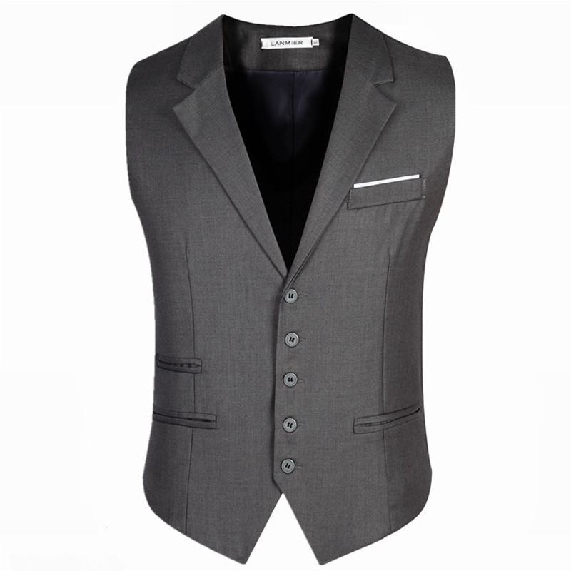 Men's Vests Arrival Dress For Men Slim Fit Suit Vest Male Waistcoat Gilet Homme Casual Sleeveless Formal Business Jacket 230222