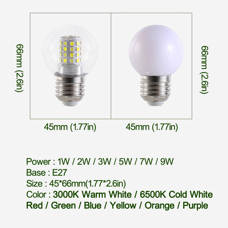 LED Candle Bulbs 9W 7W 5W 3W 2W 1W LED 3-Color-Dimmable Lamp Retro Small LED Night Light Bulb Lamp For Halloween Bedroom Holiday Decoration crestech