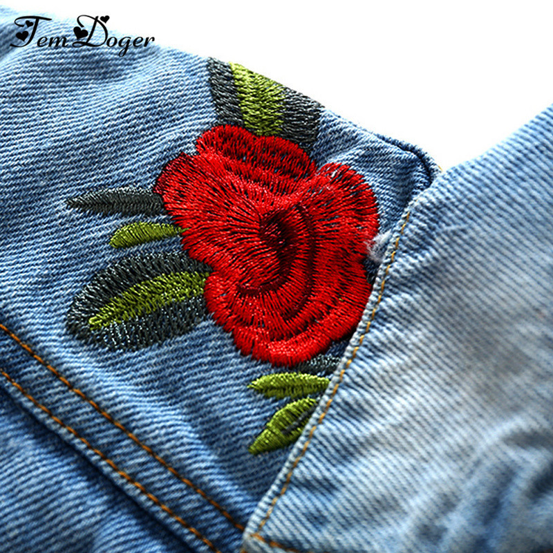 Hoodies Sweatshirts Spring and Autumn Baby Girls Denim Jackets Coats Flower Embroidery Fashion Children Outwear Coat Kids Casual Jacket 230222
