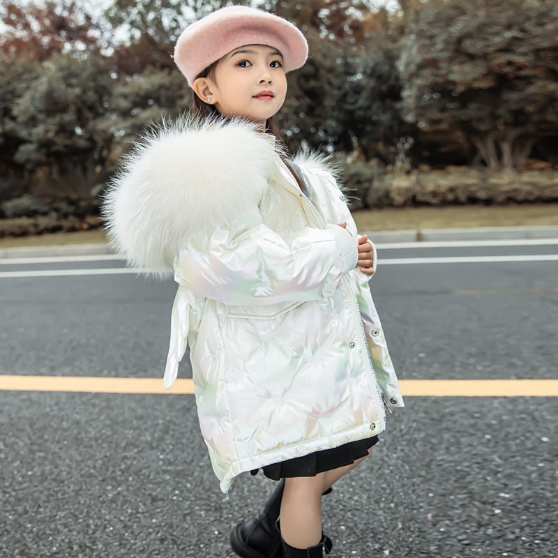 Jackets Winter Girls Coats Fashion Shiny Wing Outerwear Teens Thicken Warm Down Kids Clothes For 3-10 Year Long Parkas 230222