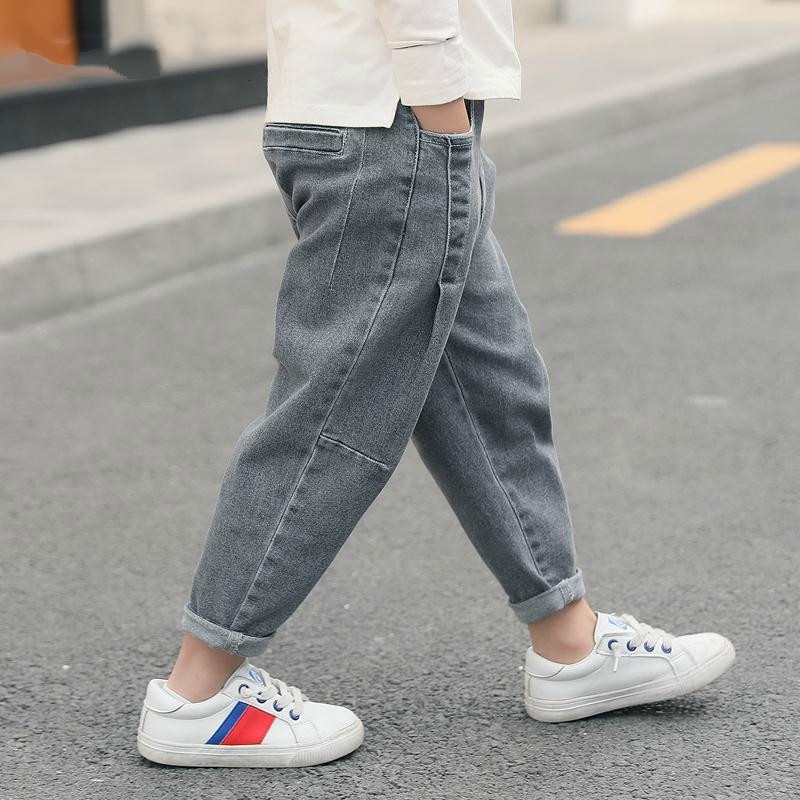 Jeans Kid Pants For Boys cargo Pant Letters Autumn Kids Pants Casual Kids Clothes Winter Teenage Boys Clothing For 4 6 8 12 14 Years 230223