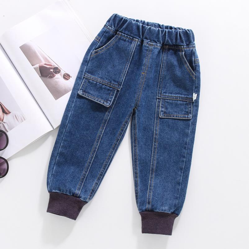 Jeans Jeans For Boys Patchwork Boy Jeans Kids Three-Dimensional Pocket Kids Jeans Spring Autumn Jeans Pants For Boys 2-7Year 230223