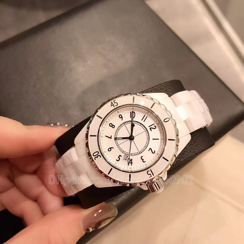 Quartz lday watches 38mm black ceramic factory diamonds white dial ladies watch h2125 33mm women fashional designer wristwatch sapphire crystal friend gifts, Color 2
Quartz lday watches 38mm black ceramic factory diamonds white dial ladies watch h2125 33mm women fashional designer wristwatch sapphire crystal friend gifts, Color 2
