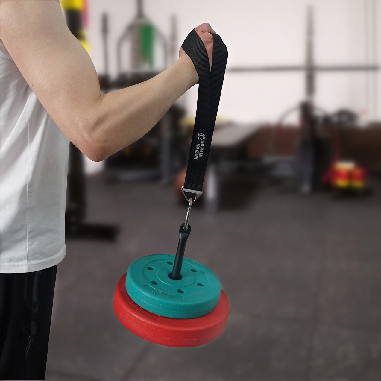 Power Wrists Fitness Arm Wrestling Training Strap Belt Handle Forearm Exerciser Strengthener Power Trainer for Cable Machine and F