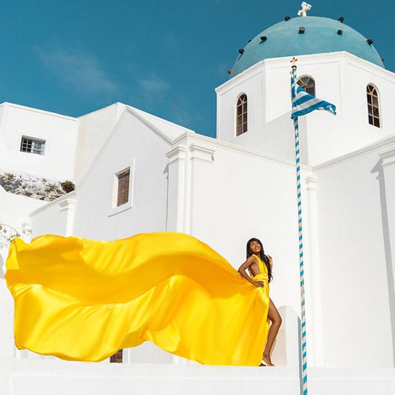2023 Santorini Sexy Evening Prom Dress Gold Open Back Split Long Train Party Gowns Photography Abendkleider Robe De Soiree