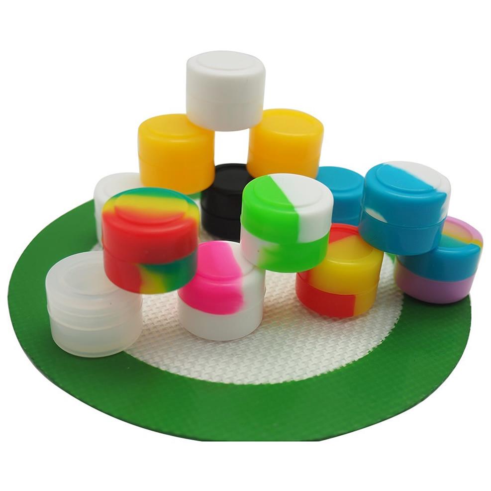 Silicone container 2ML round jar bag Non Stick Slick Wax Oil Jars Containers assorted colors252S
Silicone container 2ML round jar bag Non Stick Slick Wax Oil Jars Containers assorted colors252S