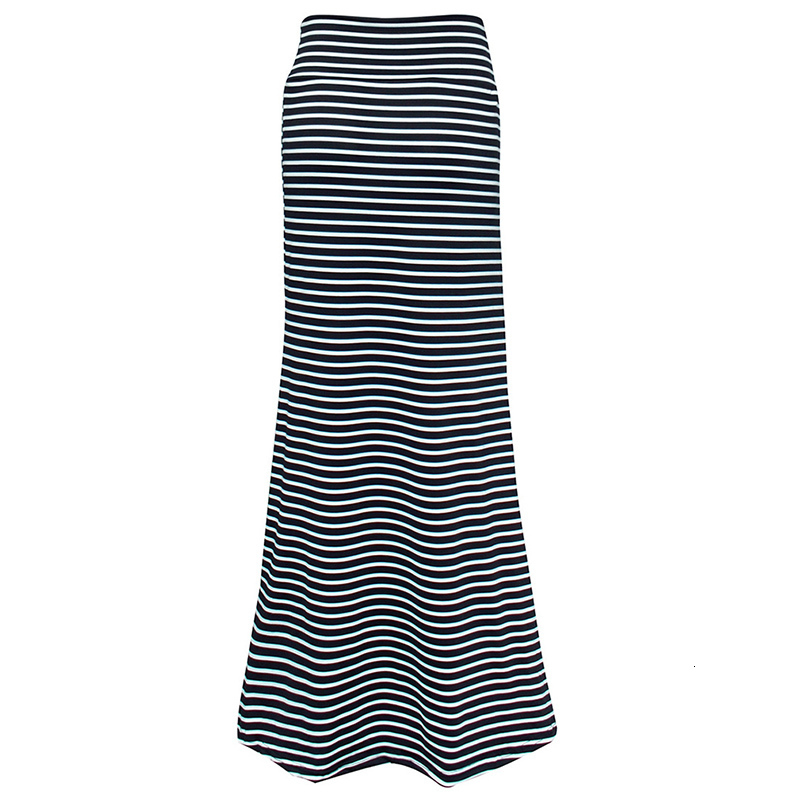 Two Piece Dress Women Elegant Slim Pencil Long Skirt Fashion Ladies Charming Elastic Striped Wave Printing Saia Falda 230222