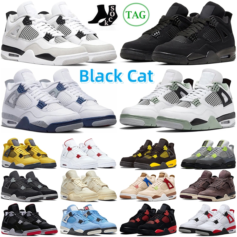 2023 Jumpman 4 4s Basketball Shoes Military Black Cat Canvas Red Thunder University Blue Tech White Sail White Cement Pure Mon jord OG air shoe, 31
2023 Jumpman 4 4s Basketball Shoes Military Black Cat Canvas Red Thunder University Blue Tech White Sail White Cement Pure Mon jord OG air shoe, 31