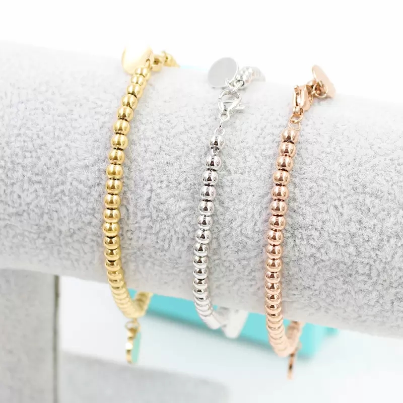 Brand Luxury Eternal Couple Beaded Strands Bracelet Heart 4MM Bead Bracelets For Women Green Blue Pink Heart Charm 925 sterling silver Bracelets With bag
Brand Luxury Eternal Couple Beaded Strands Bracelet Heart 4MM Bead Bracelets For Women Green Blue Pink Heart Charm 925 sterling silver Bracelets With bag