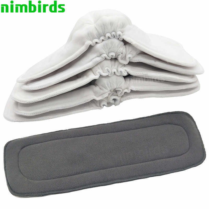 

150pcs Wholesale Reusable Washable Diaper Bamboo Cotton Elastic Inserts Boosters Liners For Baby Nappies Cover Nappies Charcoal