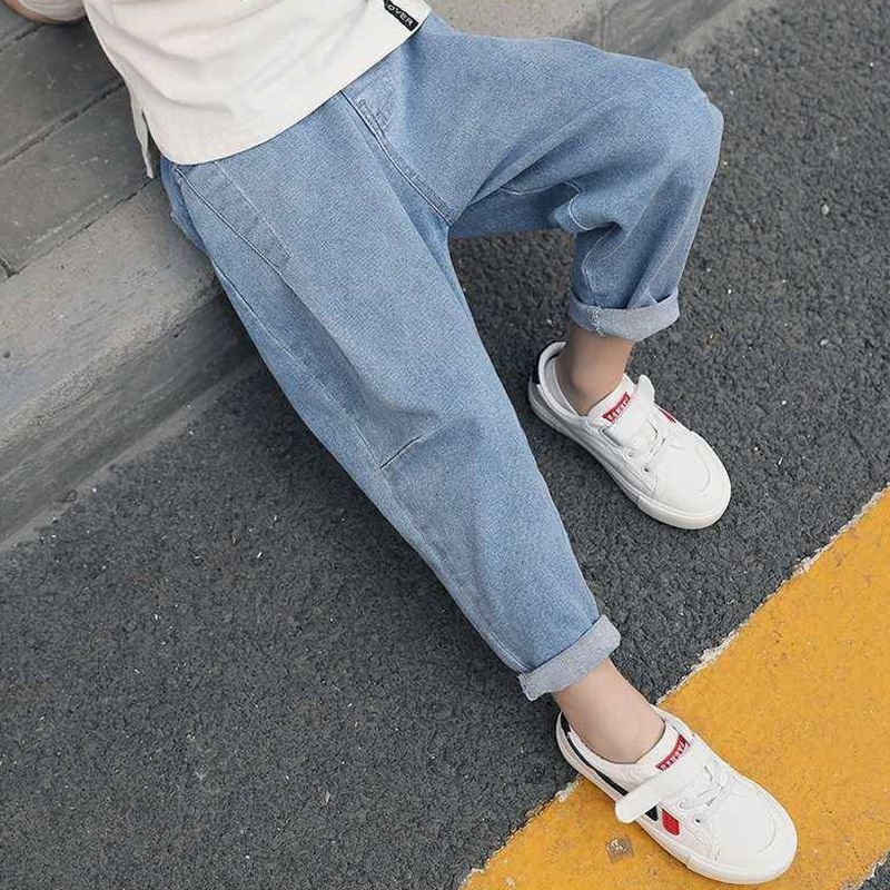 Jeans Kid Pants For Boys cargo Pant Letters Autumn Kids Pants Casual Kids Clothes Winter Teenage Boys Clothing For 4 6 8 12 14 Years 230322
