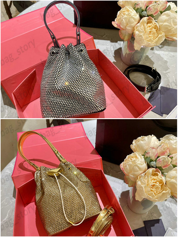 Duchesse Full Rhinestones Bucket Bag Small Crossbody Shoulder Evening Shinny Bling Clutch Purse Bucket Handbag, Gold
Duchesse Full Rhinestones Bucket Bag Small Crossbody Shoulder Evening Shinny Bling Clutch Purse Bucket Handbag, Gold