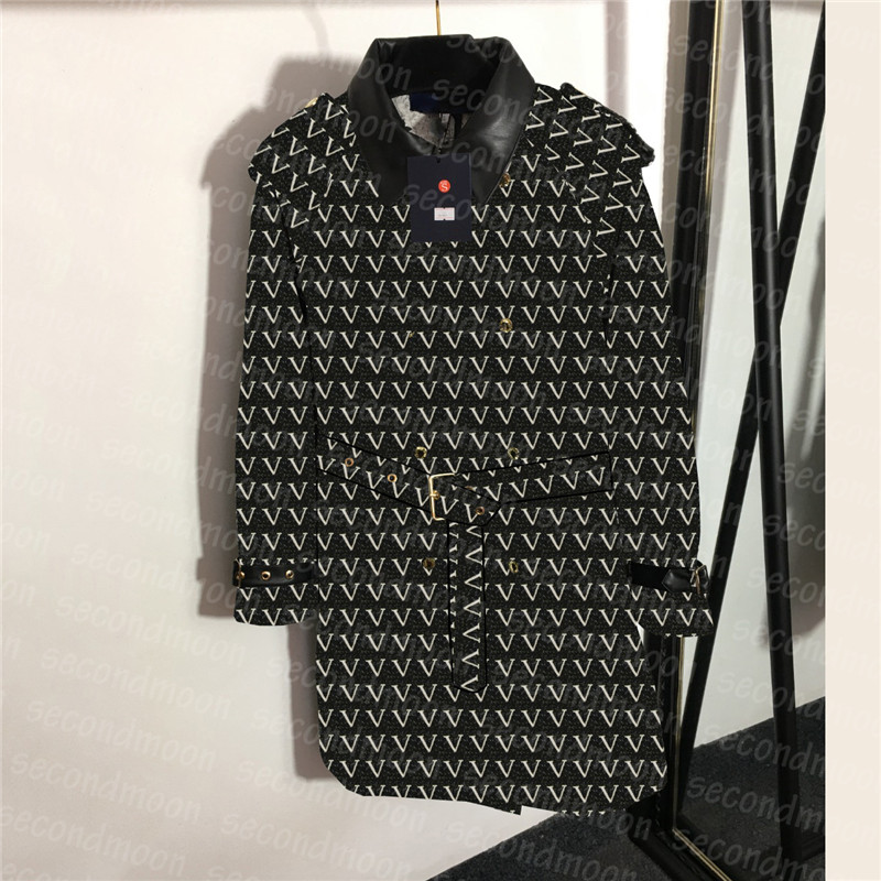 Letter Printing Trench Coat Women Designer Vintage Coats Autumn Winter Windproof Jacket Long Sleeve Jackets, Black
Letter Printing Trench Coat Women Designer Vintage Coats Autumn Winter Windproof Jacket Long Sleeve Jackets, Black