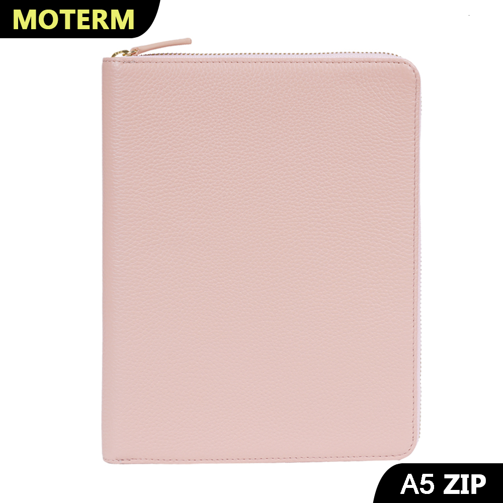 Notepads Moterm Genuine Pebbled Grain Leather A5 Zip Cover with Top Pocket Cowhide Planner Zipper Notebook Organizer Agenda Journal Diary 230223 
Notepads Moterm Genuine Pebbled Grain Leather A5 Zip Cover with Top Pocket Cowhide Planner Zipper Notebook Organizer Agenda Journal Diary 230223
