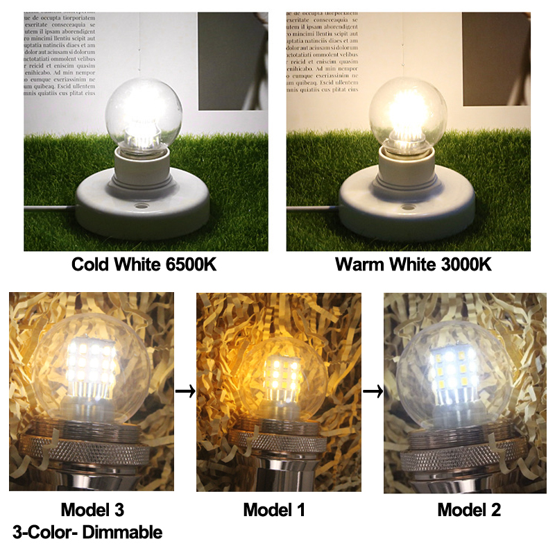 LED Candle Bulbs 9W 7W 5W 3W 2W 1W LED 3-Color-Dimmable Lamp Retro Small LED Night Light Bulb Lamp For Halloween Bedroom Holiday Decoration crestech