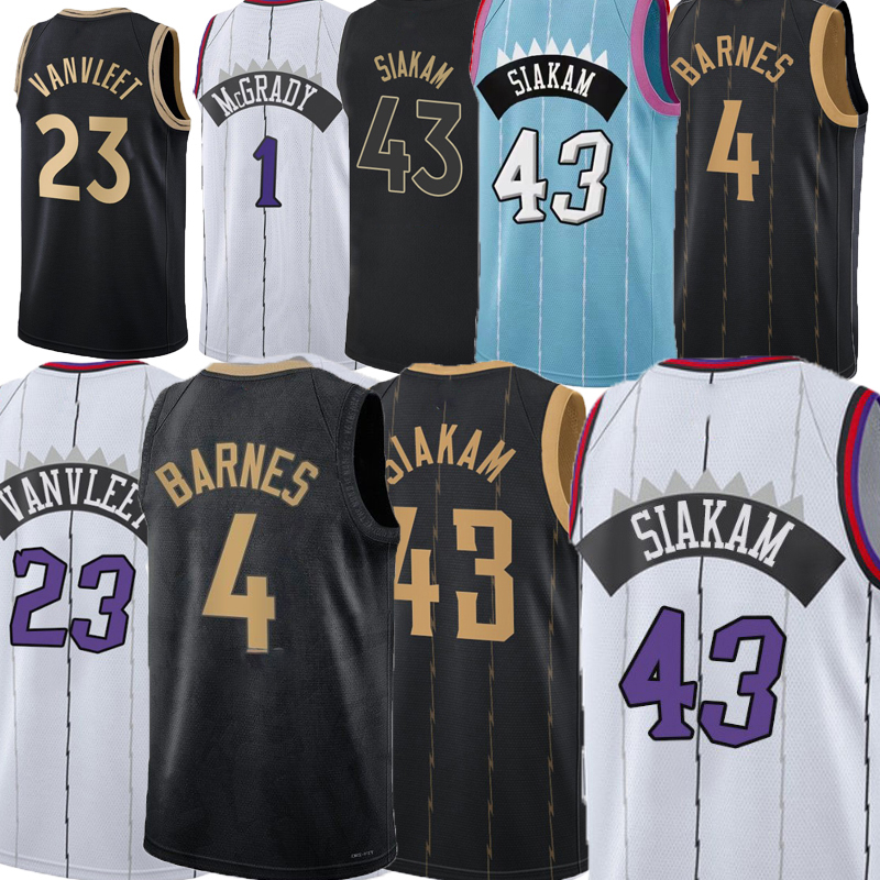 Men Basketball Jersey Gradey Dick Scottie Barnes RJ Barrett Tracy McGrady Immanuel Quickley Gary Trent Jr Vince Carter Jakob Poeltl Dennis Schroder Achiuwa Jerseys