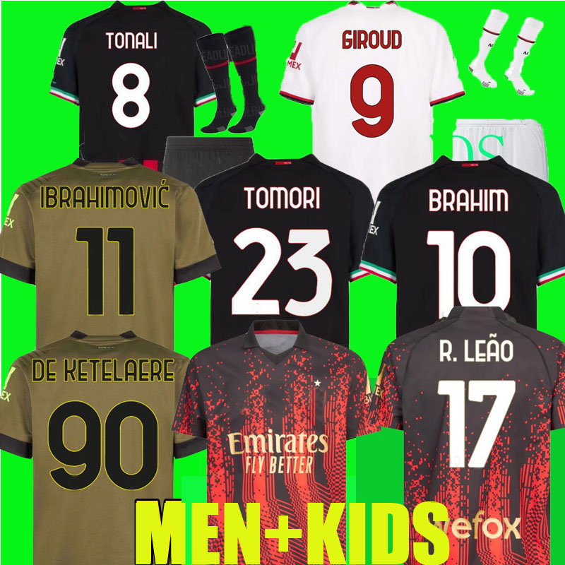 22 23 IBRAHIMOVIC Soccer Jerseys special-edition 4th 2022 2023 GIROUD TONALI THEO R.LEAO ROMAGNOLI BRAHIM S.CASTILLEJO FANS PLAYER VERSION Men Kids Kits set, Home player
22 23 IBRAHIMOVIC Soccer Jerseys special-edition 4th 2022 2023 GIROUD TONALI THEO R.LEAO ROMAGNOLI BRAHIM S.CASTILLEJO FANS PLAYER VERSION Men Kids Kits set, Home player