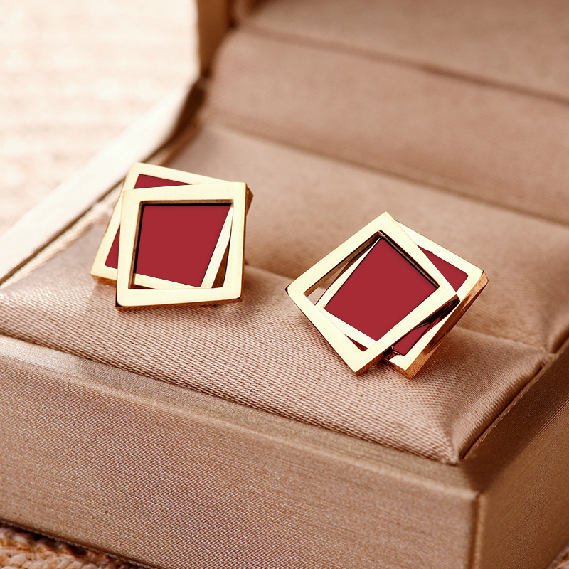square titanium steel stud earings designer earrings for women jewelery earring gold luxury earings orecchini clover westwood medusa schmuck bijoux valentine day
square titanium steel stud earings designer earrings for women jewelery earring gold luxury earings orecchini clover westwood medusa schmuck bijoux valentine day