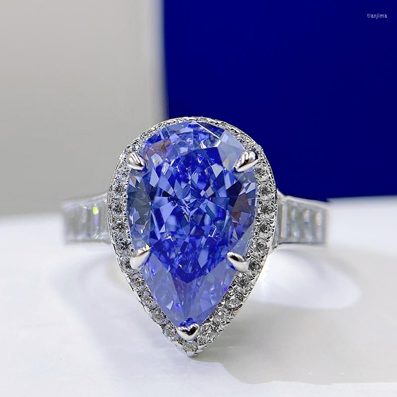 Cluster Rings 925 Sterling Silver 8 13mm Tanzanite Blue High Carbon Diamond For Women Sparkling Wedding Party Fine Jewelry
Cluster Rings 925 Sterling Silver 8 13mm Tanzanite Blue High Carbon Diamond For Women Sparkling Wedding Party Fine Jewelry