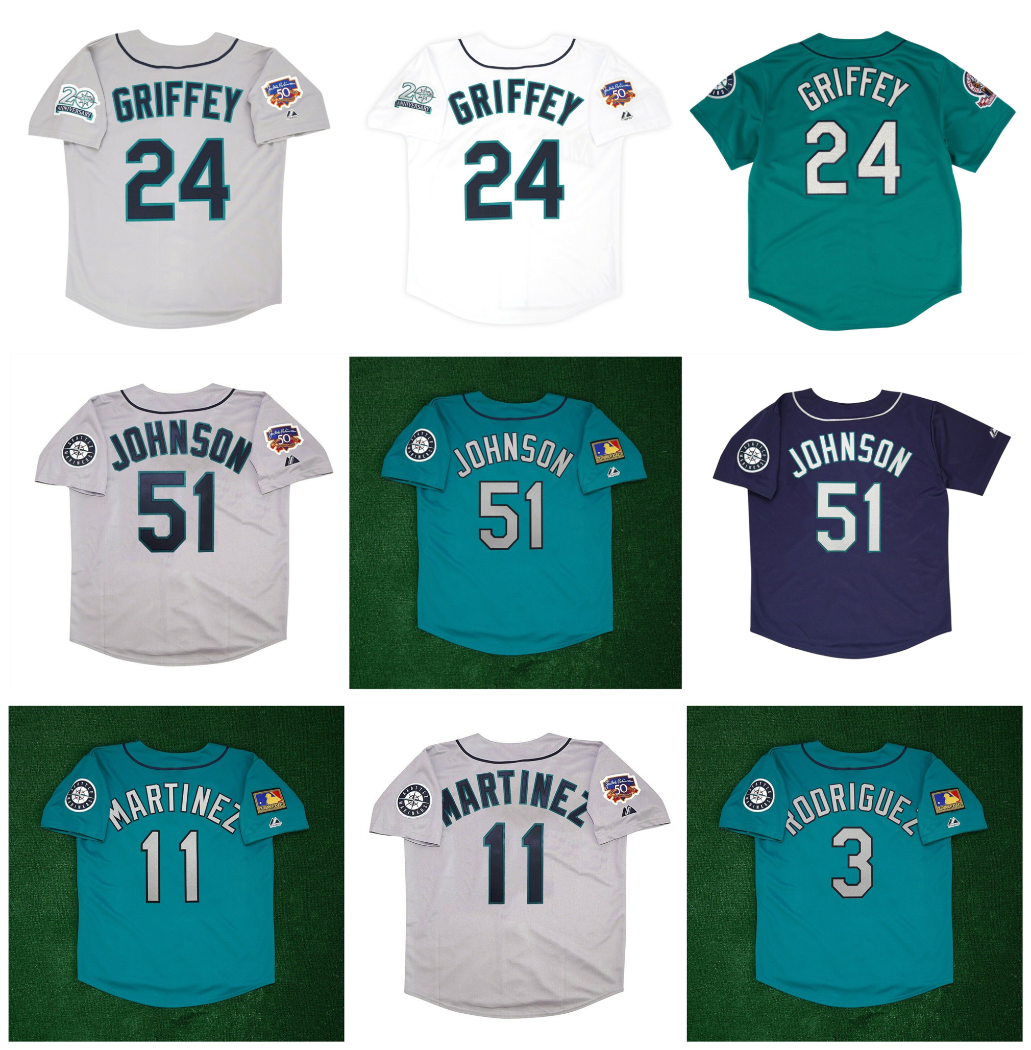 Ken Griffey Jr. 1994 1997 Seattle Throwback Mariners Baseball Jersey 125th Randy Johnson Alex Rodriguez Edgar Martinez Green White Grey Blue Size S-XXXXL, As pic
Ken Griffey Jr. 1994 1997 Seattle Throwback Mariners Baseball Jersey 125th Randy Johnson Alex Rodriguez Edgar Martinez Green White Grey Blue Size S-XXXXL, As pic