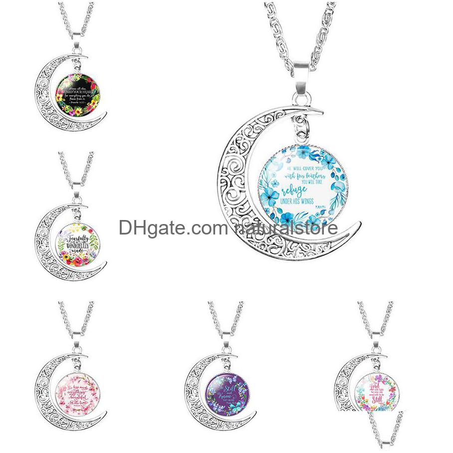Pendant Necklaces 17 Colors Religion Bible Verses Necklace For Women Glass Cabochon Moon Christians Scripture Letter Flower Chains F Dhhpy
Pendant Necklaces 17 Colors Religion Bible Verses Necklace For Women Glass Cabochon Moon Christians Scripture Letter Flower Chains F Dhhpy