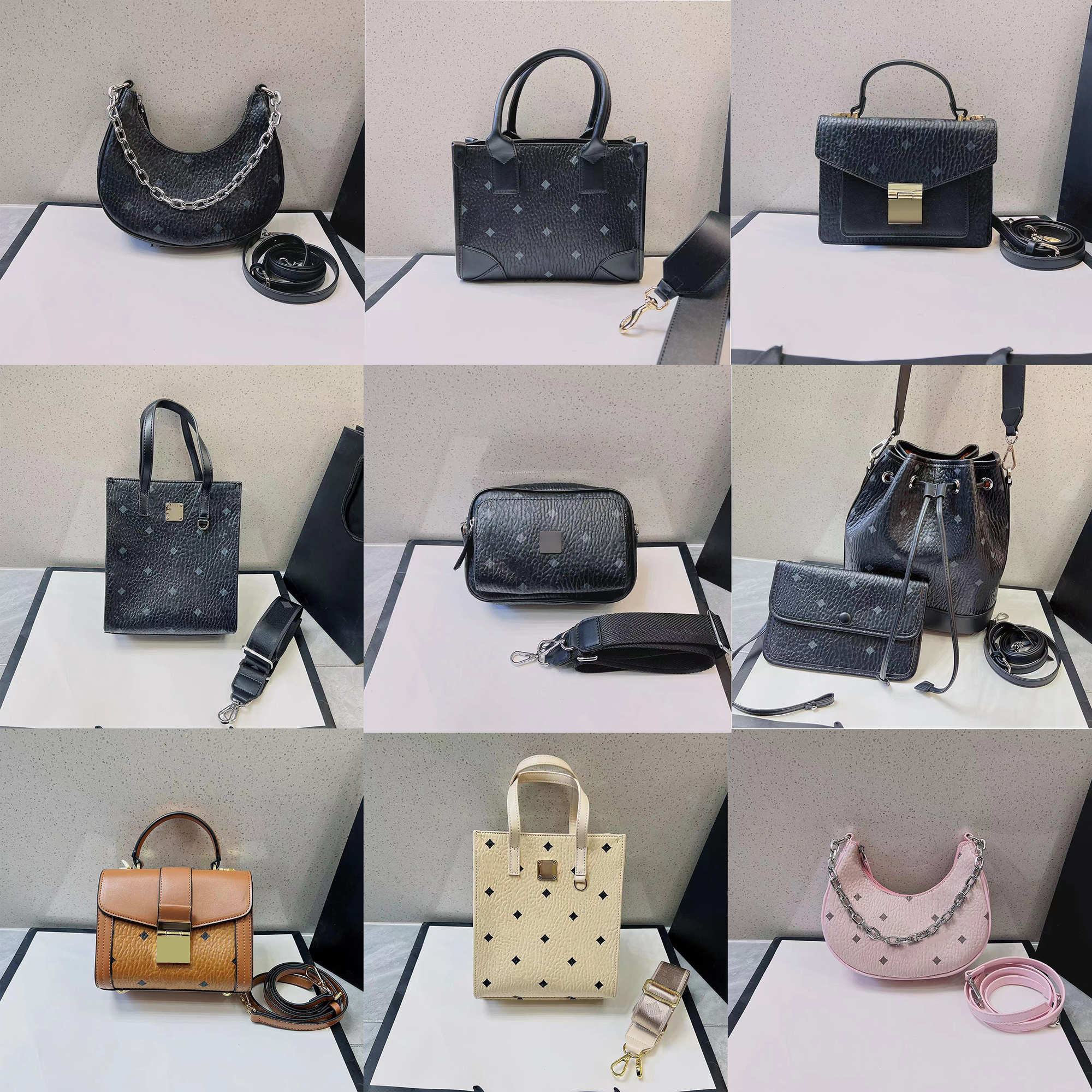 Luxury Designer MC fashion half moon Messenger tote Bag leather Top handle Metal clasp makeup Round shoulder clutch womens mens luggage bag handbag CrossBody Bags, 5-pink
Luxury Designer MC fashion half moon Messenger tote Bag leather Top handle Metal clasp makeup Round shoulder clutch womens mens luggage bag handbag CrossBody Bags, 5-pink