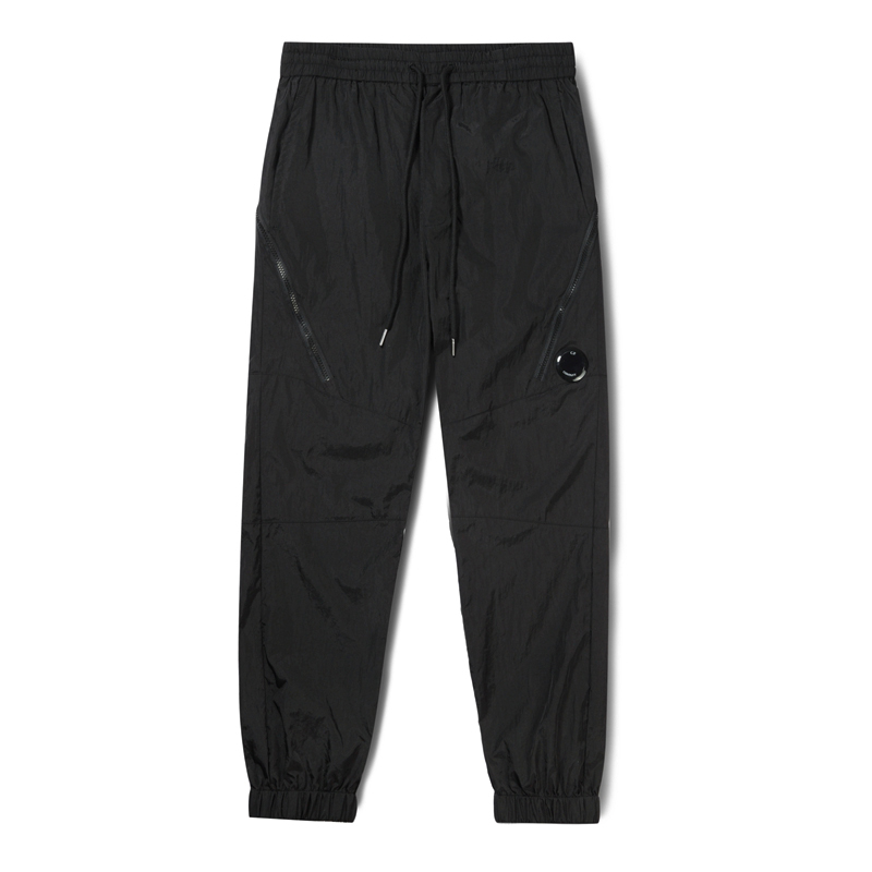 2022 SS Metal nylon men pants one lens logo zipper pocket male pant outdoor tracksuit casual jogging trousers black size M-XXL