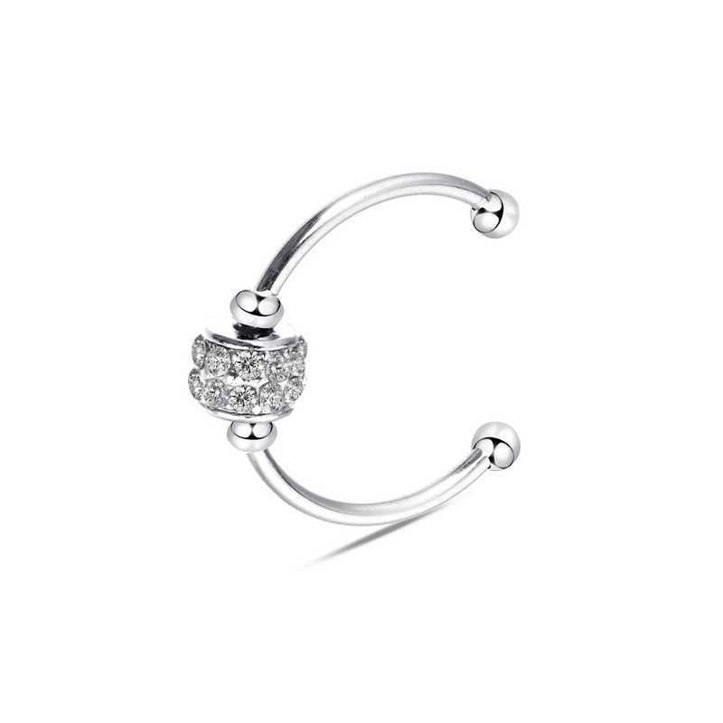 Band Rings New Minimalist Anxiety Ring for Women Fidget Rings Men Anti-stress Rotate Spinner Meditation Beads Ring Jewlery Gift Copper G230213